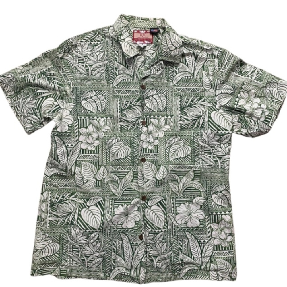 RJC Men’s Hawaiian Button Down Casual Shirt Size L